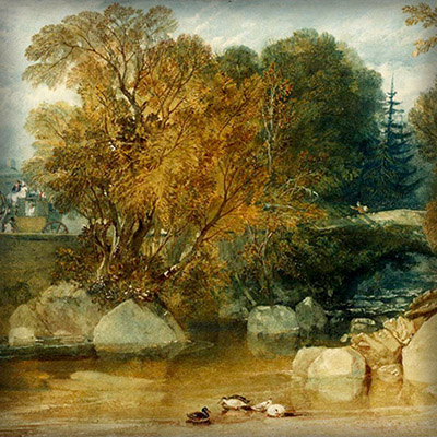 Ivy Bridge, Devonshire (circa 1813) door Joseph Mallord William Turner {Publiek domein].
